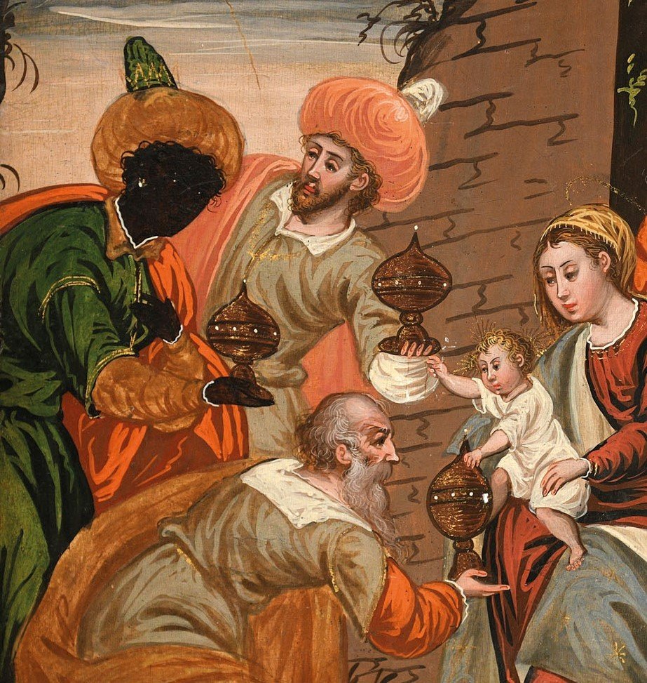 Adoration Of The Magi -  Venetian-cretan  Icone Of The 17th Century-photo-3