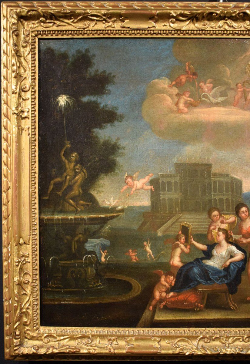 Les toilettes de Vénus - cercle de Francesco Albani (Bologne 1578-1660)-photo-2