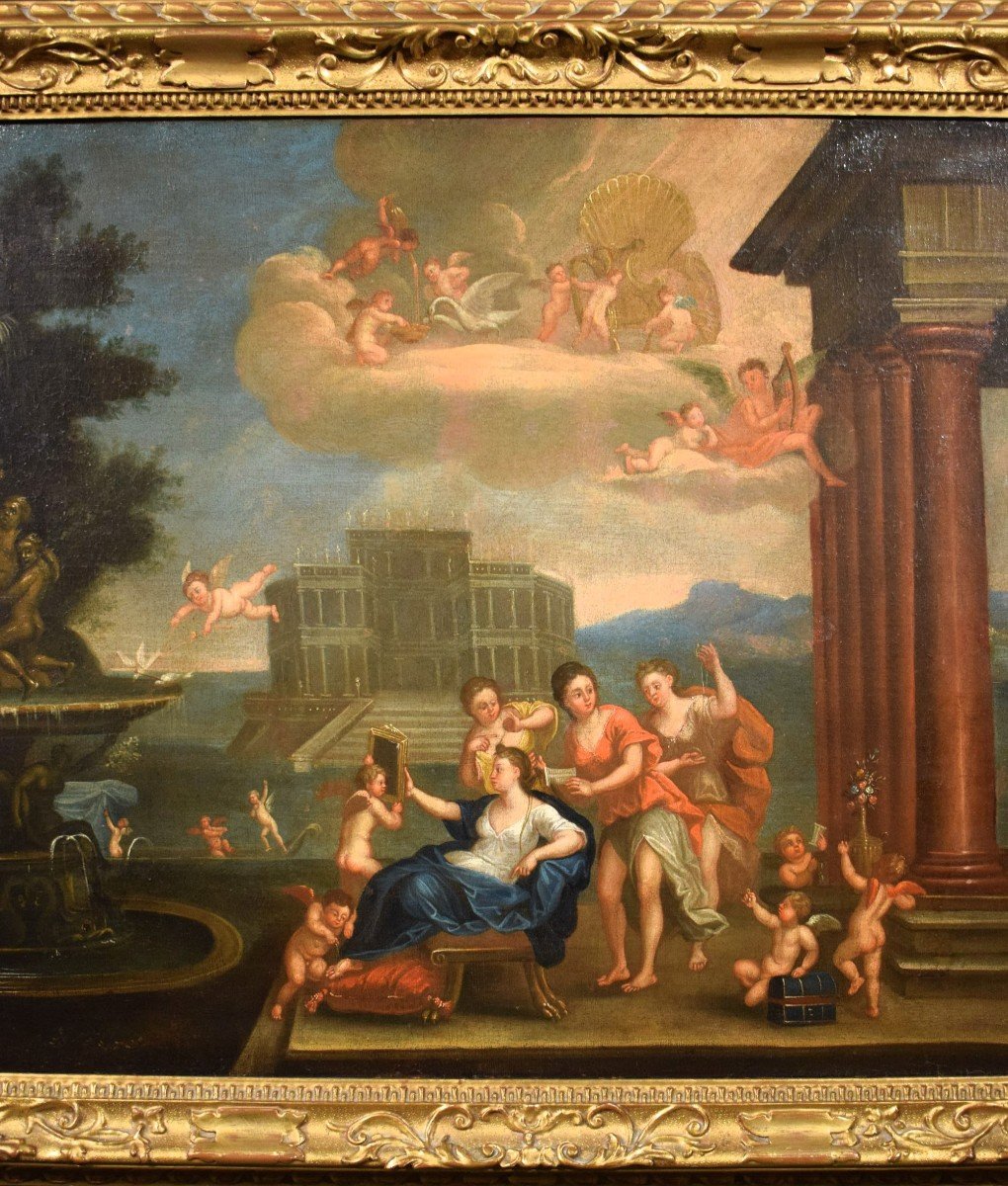 Les toilettes de Vénus - cercle de Francesco Albani (Bologne 1578-1660)-photo-3