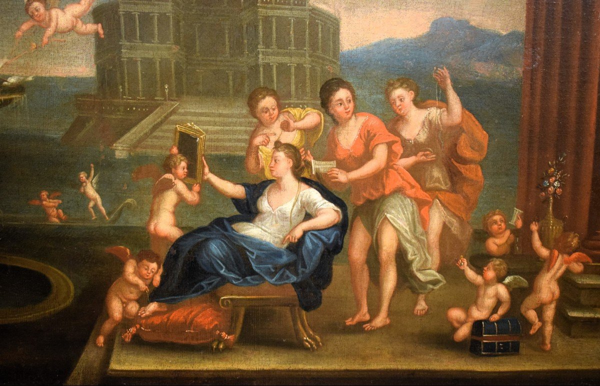 Les toilettes de Vénus - cercle de Francesco Albani (Bologne 1578-1660)-photo-3