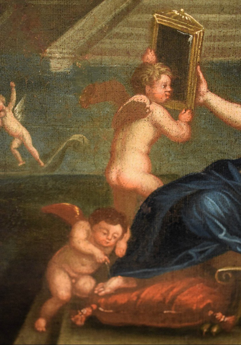 Les toilettes de Vénus - cercle de Francesco Albani (Bologne 1578-1660)-photo-5