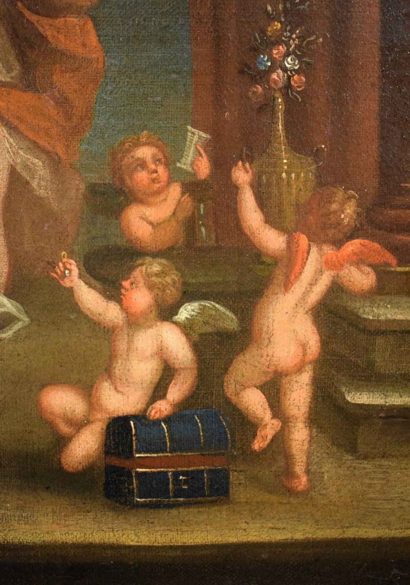 Les toilettes de Vénus - cercle de Francesco Albani (Bologne 1578-1660)-photo-6