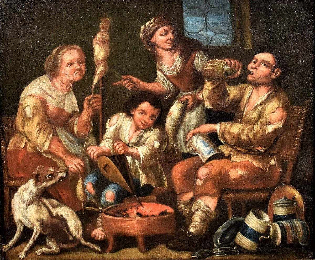 The Cheerful Beggars - Matteo Ghidoni (florence 1626-padua 1700)-photo-1