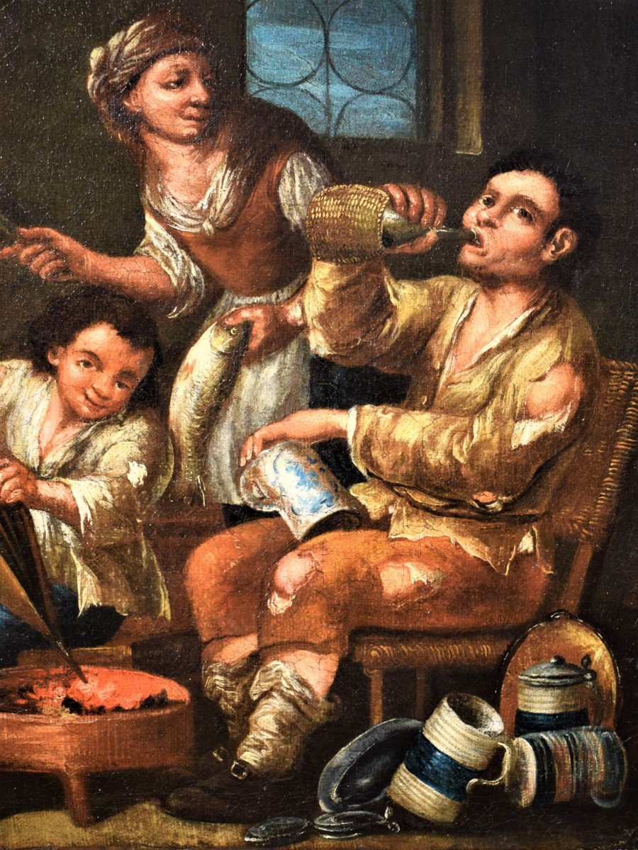 The Cheerful Beggars - Matteo Ghidoni (florence 1626-padua 1700)-photo-3