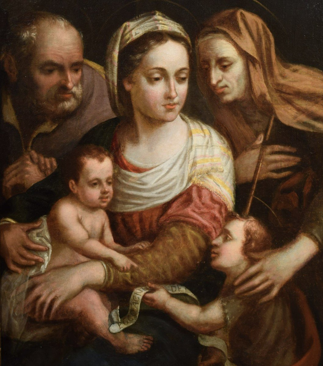 Holy Family - Bolognese School Of The 16th Century-photo-3