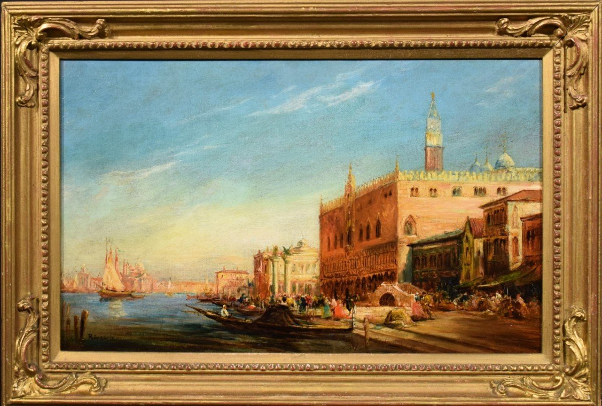 Venise, Bassin de Saint-Marc - Ecole française du XIXème siècle