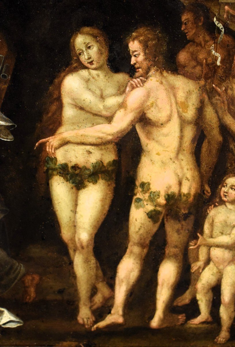  Resurrection And Descent Into Hell - Antwerp, Late 16th Century - Oil On Copper-photo-3