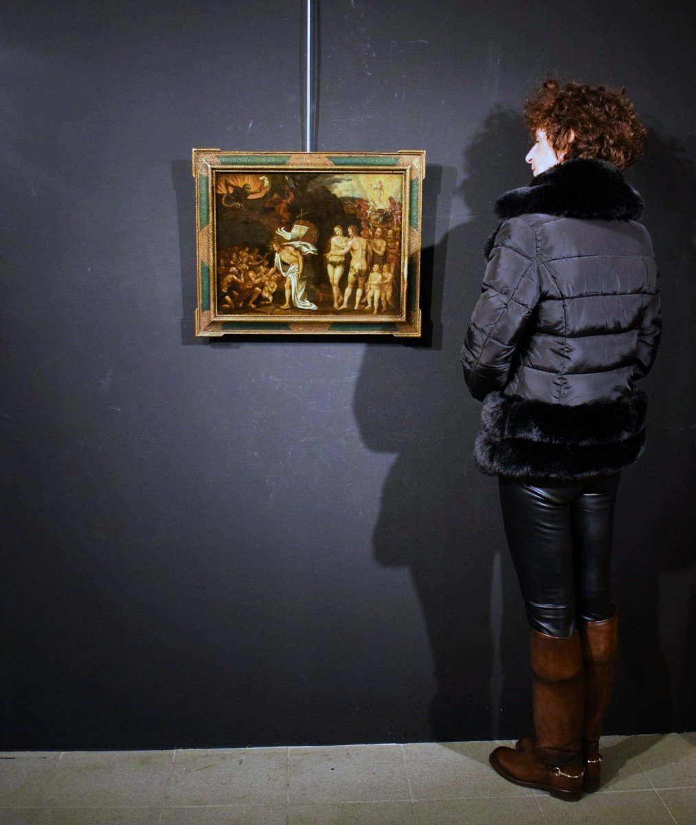  Resurrection And Descent Into Hell - Antwerp, Late 16th Century - Oil On Copper-photo-8