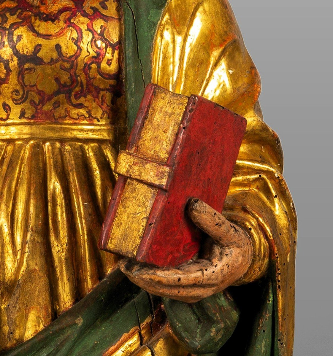 Saint Catherine - Wooden Sculpture - Lombardy, 1st Half Of The 16th Century-photo-4