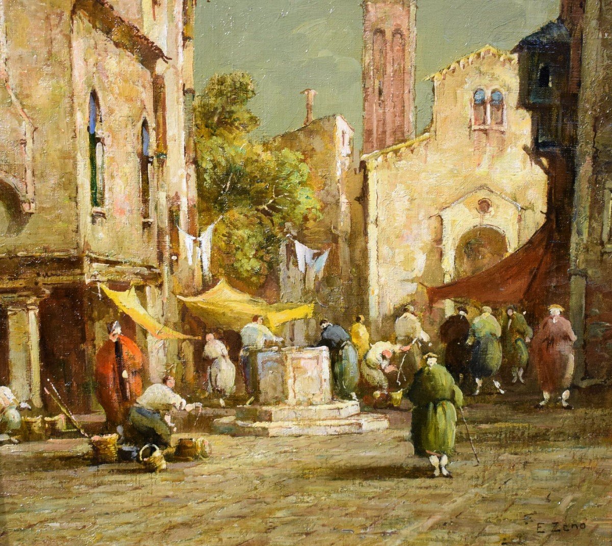 Pair Of Venetian Views - Eugenio Bonivento (chioggia,1880–milan,1956)-photo-6