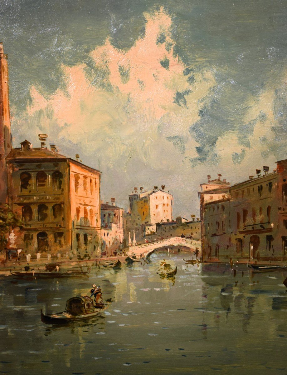 Venise, Le Grand Canal à Cannaregio - Giuseppe Riva (ivrée 1834-1916)-photo-1