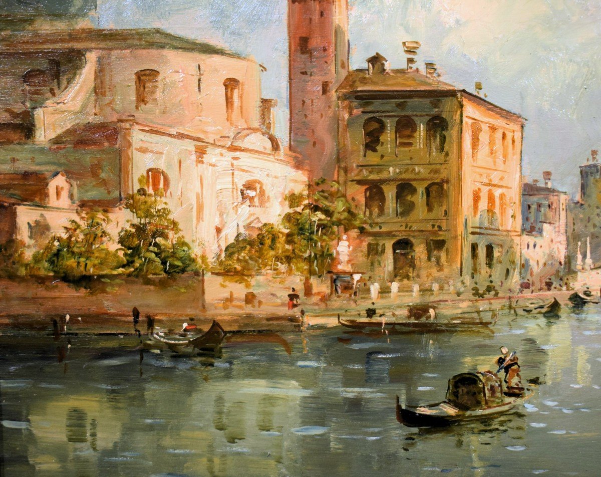 Venise, Le Grand Canal à Cannaregio - Giuseppe Riva (ivrée 1834-1916)-photo-2