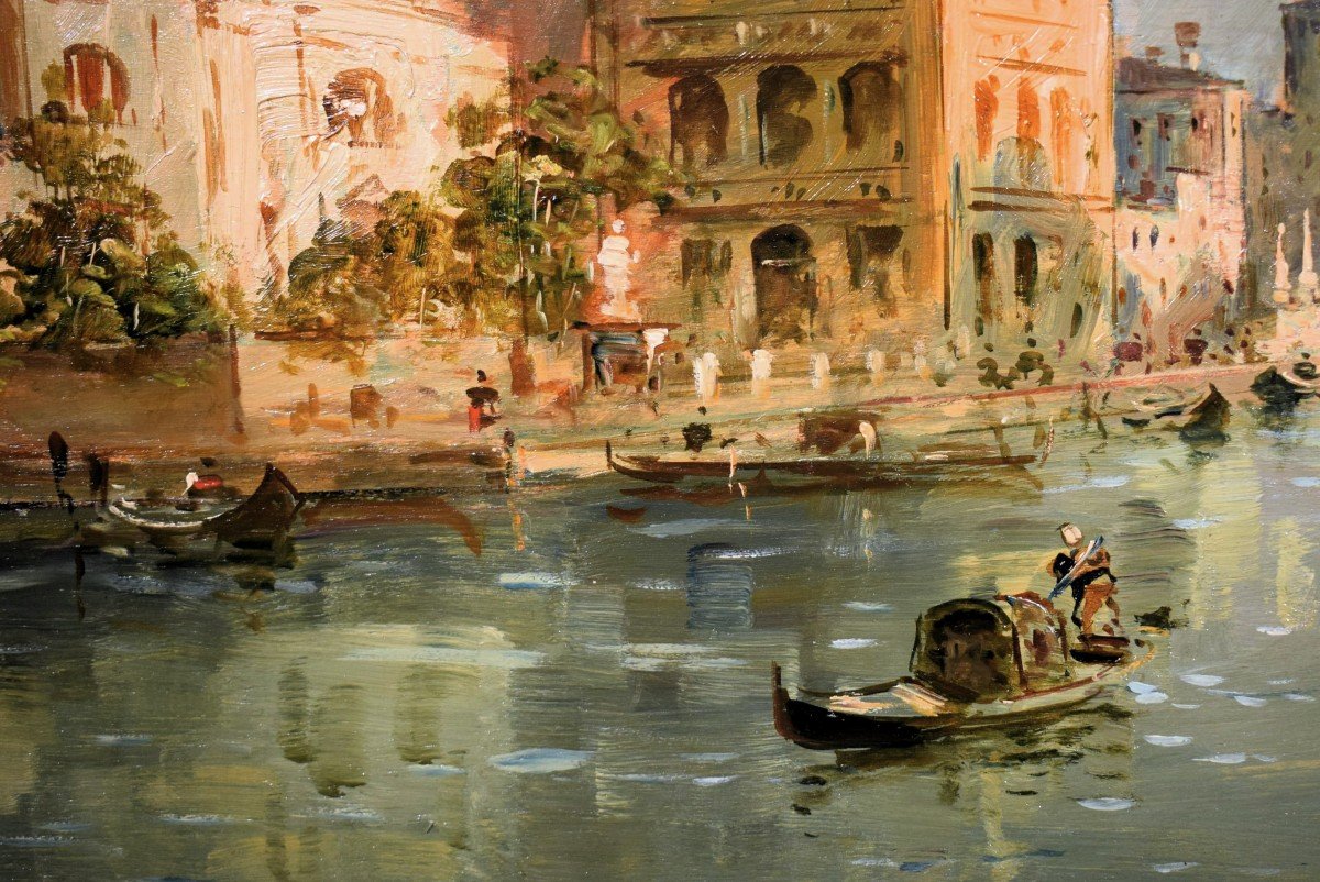 Venise, Le Grand Canal à Cannaregio - Giuseppe Riva (ivrée 1834-1916)-photo-3
