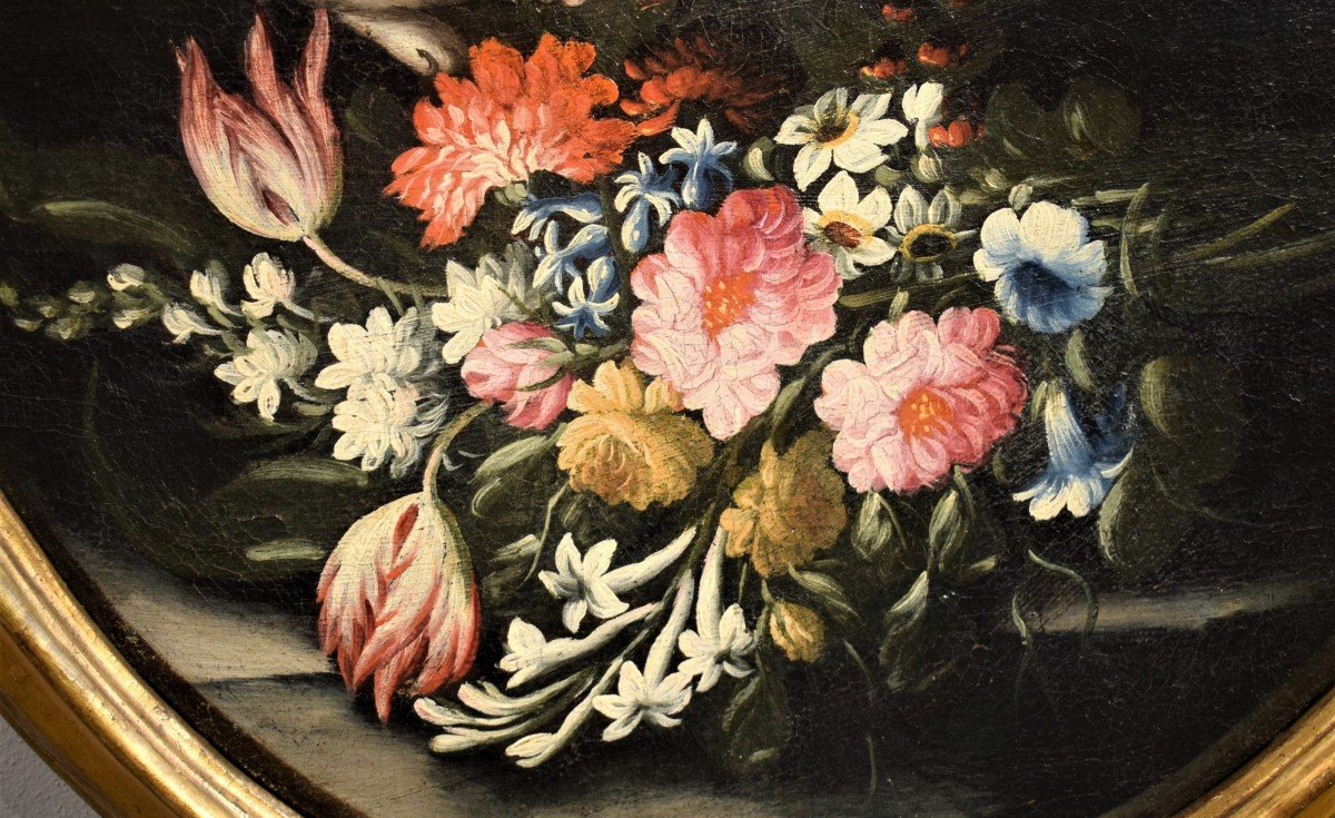 Paire de natures mortes de fleurs - Giacomo Nani (1698-1755)-photo-3