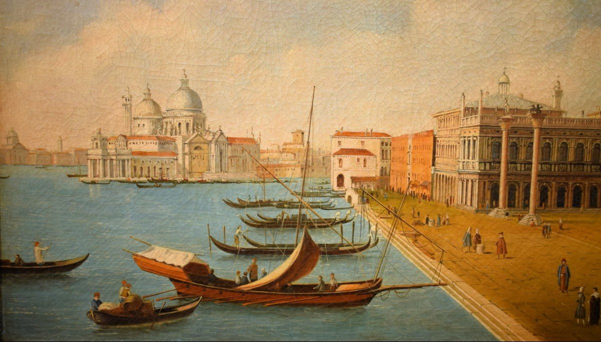 Venice, The San Marco Basin Venetian Master Of The 19th Century-photo-4