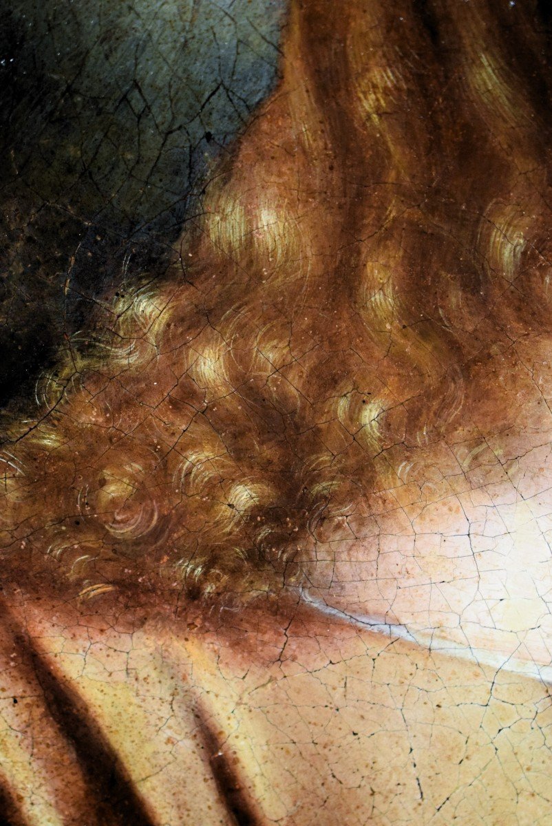 Christ Salvator Mundi - Oil On The Table - Lombard School 16th-photo-2