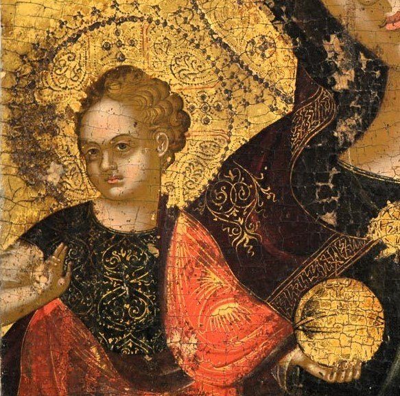 Madonna And Child - Gold Background  - Cretan-venetian School  -16th Century-photo-3
