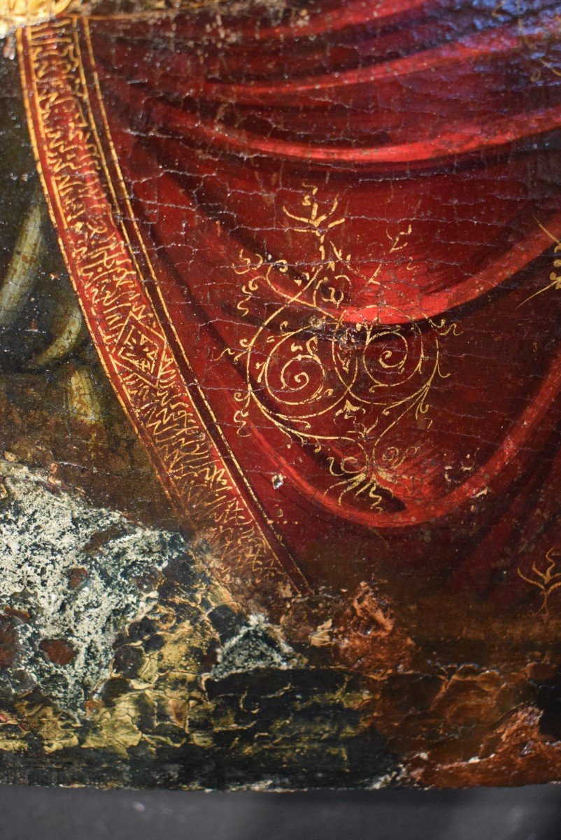 Madonna And Child - Gold Background  - Cretan-venetian School  -16th Century-photo-2