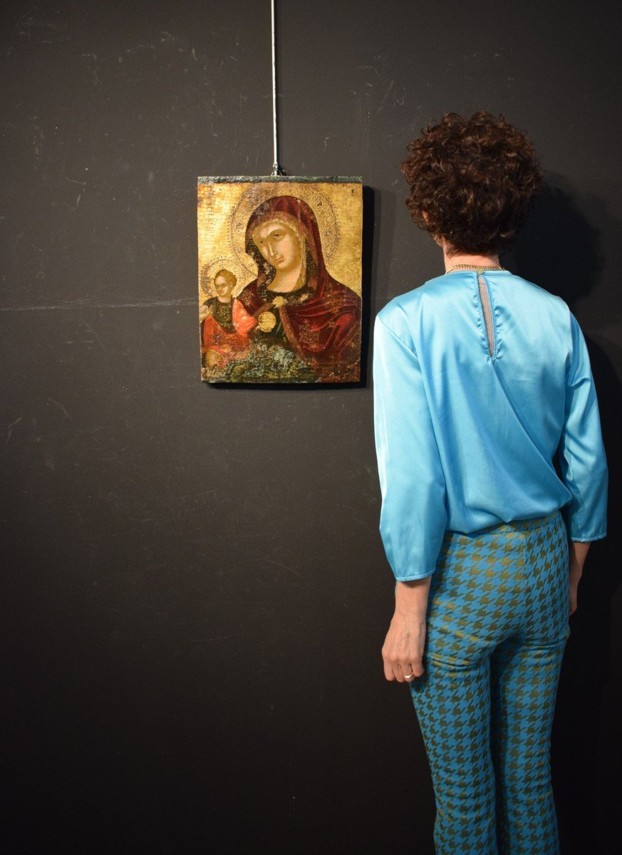 Madonna And Child - Gold Background  - Cretan-venetian School  -16th Century-photo-5