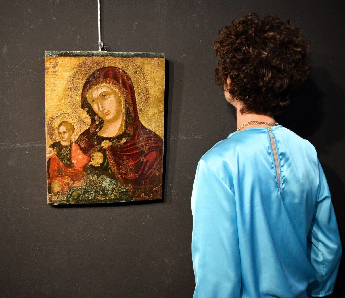 Madonna And Child - Gold Background  - Cretan-venetian School  -16th Century-photo-6