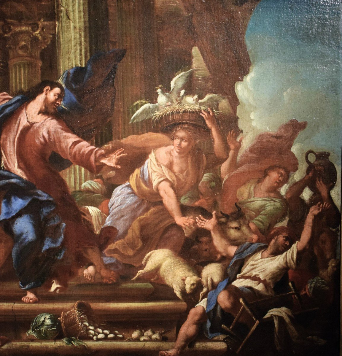 Jésus chasse les marchands du temple - Francesco Solimena - 17e siècle-photo-4