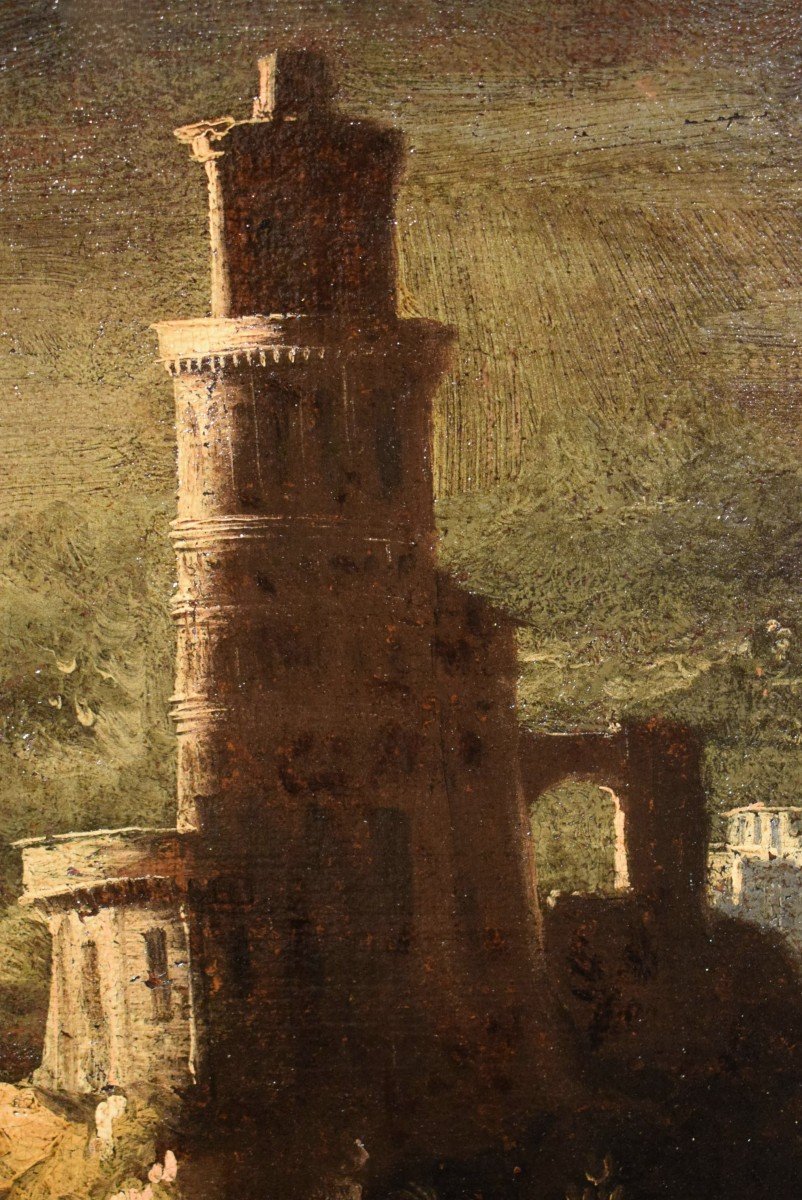 Paysage nocturne  - Pieter Mulier (Haarlem,1637-Milan,1701) cercle-photo-5