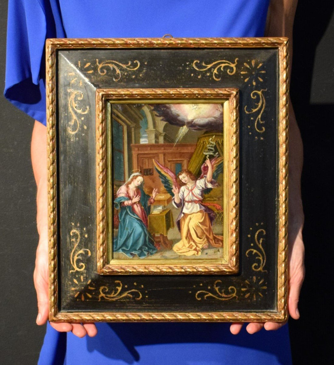 Annunciation" -oil On Copper - Frans Francken Ii° (1581-1642) Workshop-photo-5
