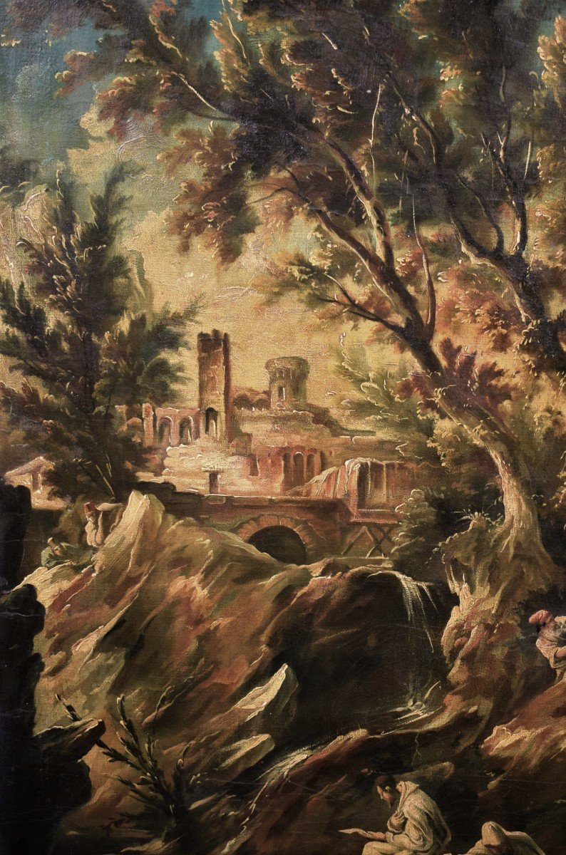 Paysage Fantastique - Alessandro Magnasco (gênes 1667 - 1749) Attr.-photo-2