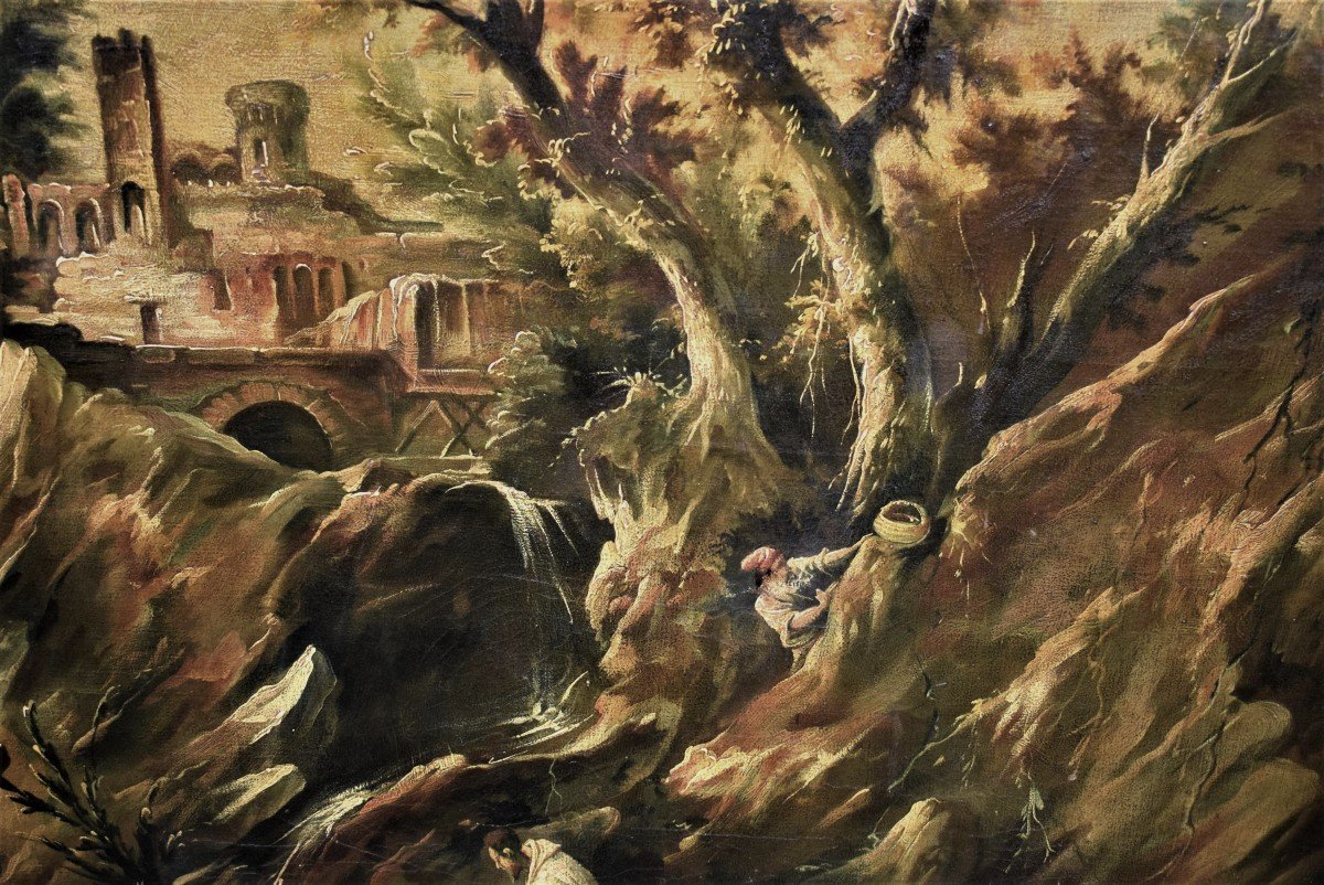 Paysage Fantastique - Alessandro Magnasco (gênes 1667 - 1749) Attr.-photo-3