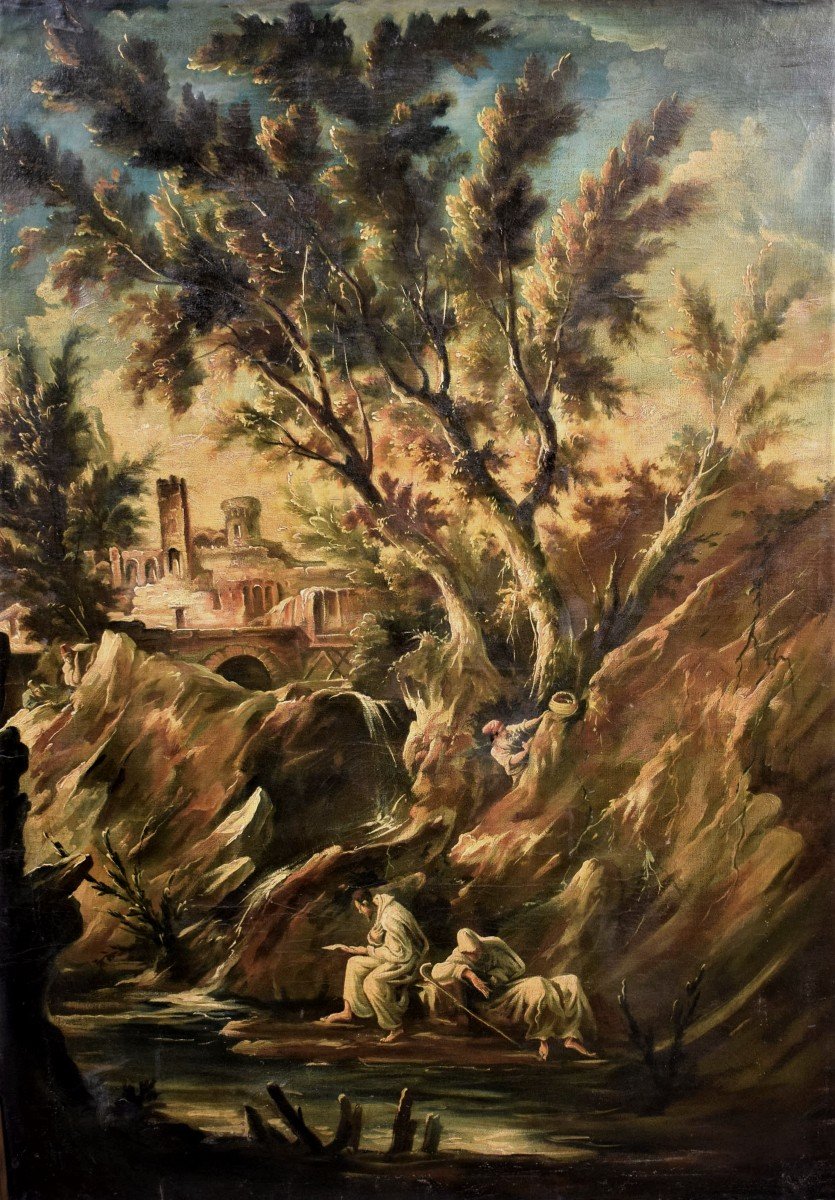 Paysage Fantastique - Alessandro Magnasco (gênes 1667 - 1749) Attr.