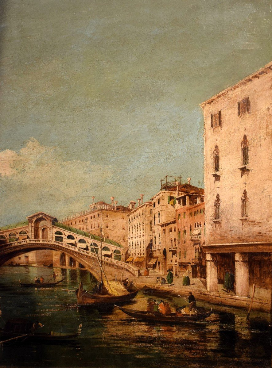 Venice, Grand Canal  - Giuseppe Ponga (chioggia 1856 - Venice 1925)  -photo-1