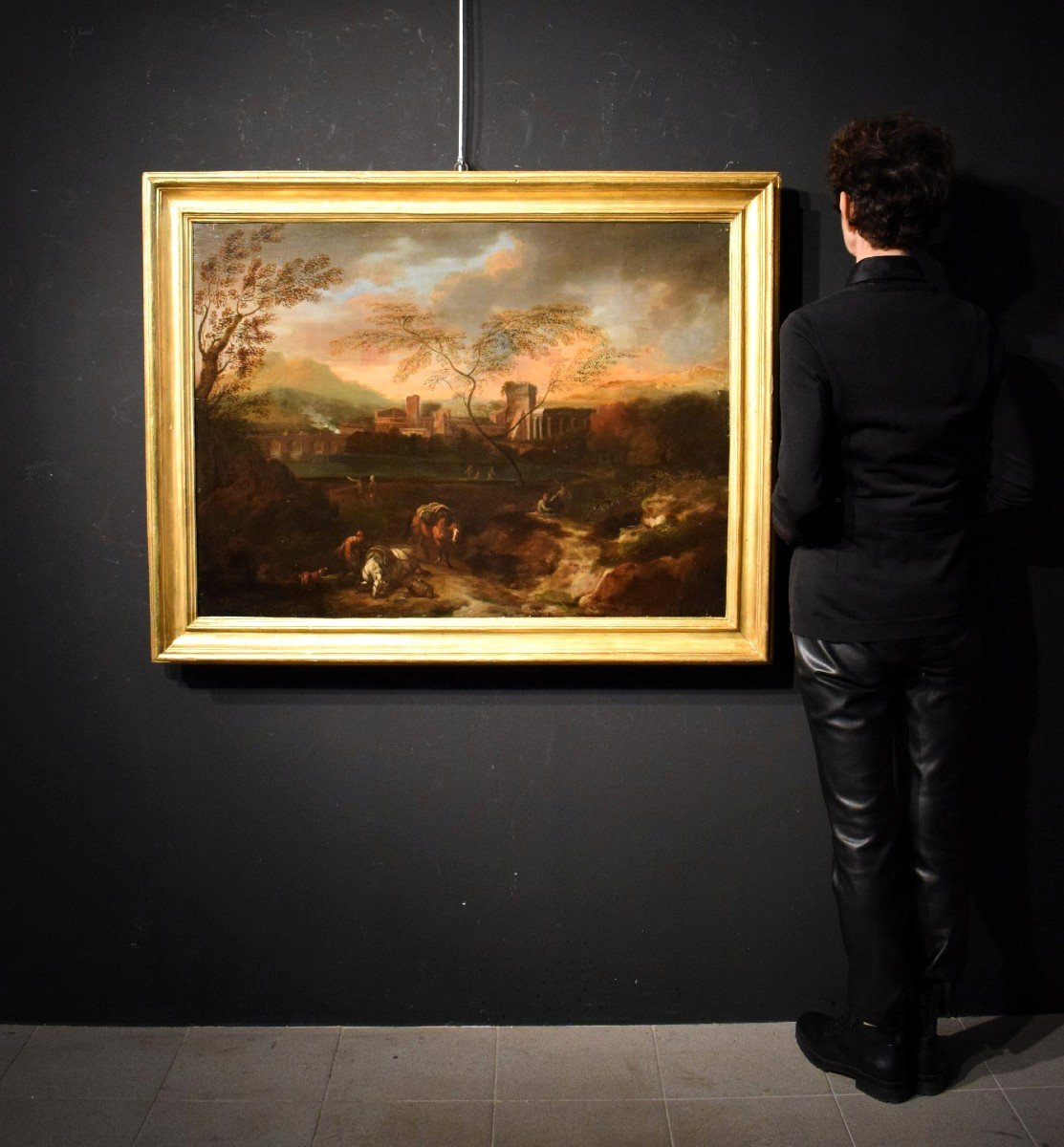 Idyllic Landscape At Sunse - Workshop Of Johann Heinrich Roos (1631-1685)-photo-7