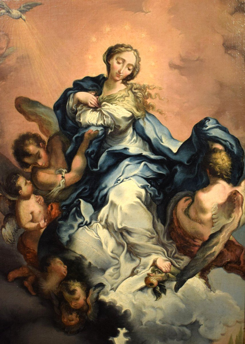 Assomption de la Vierge -  Cercle de Domenico Piola (Gênes, 1627 – 1703)-photo-2