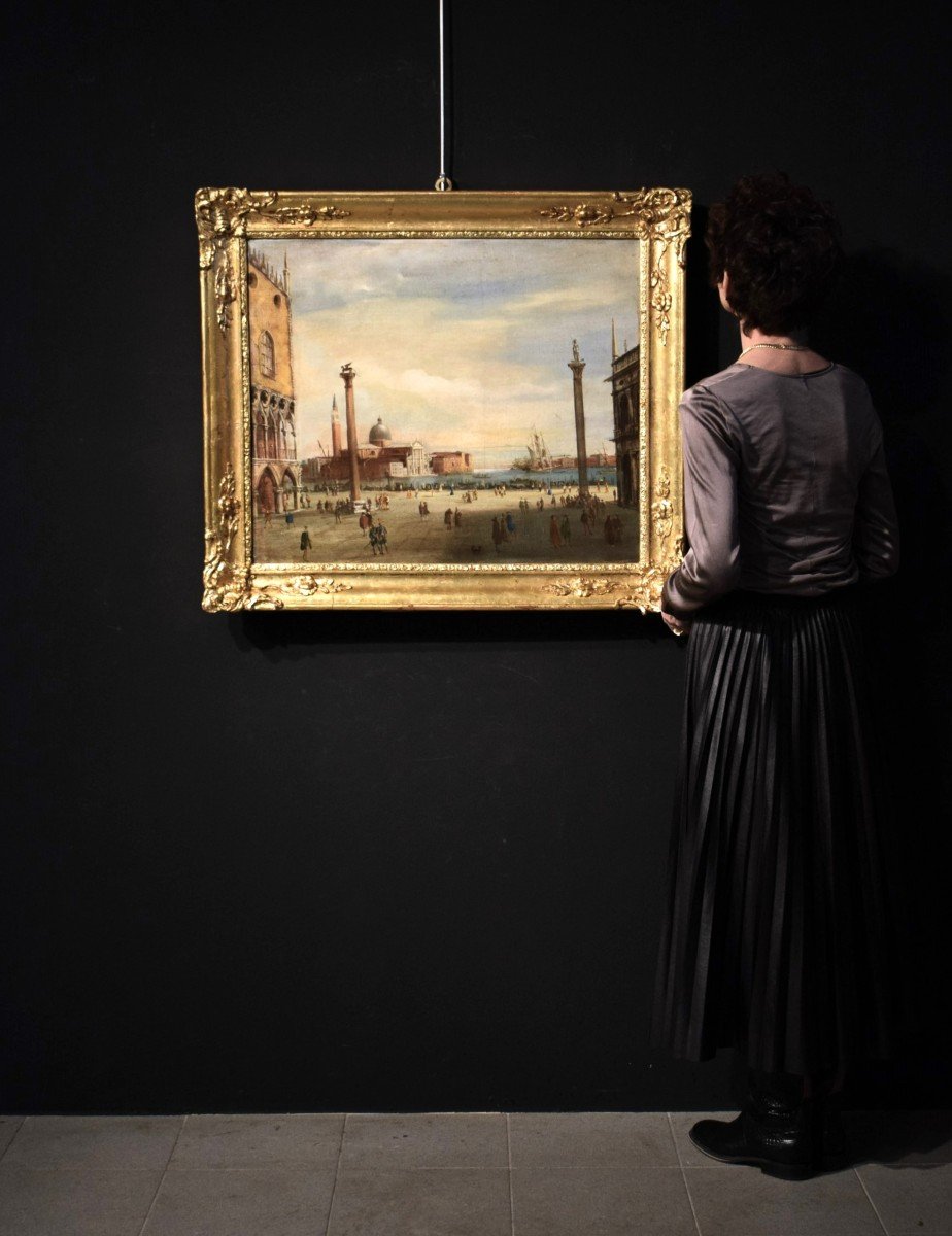 Venice, The Square And The San Marco Basin - Venetian Master Of The 19th Century-photo-8