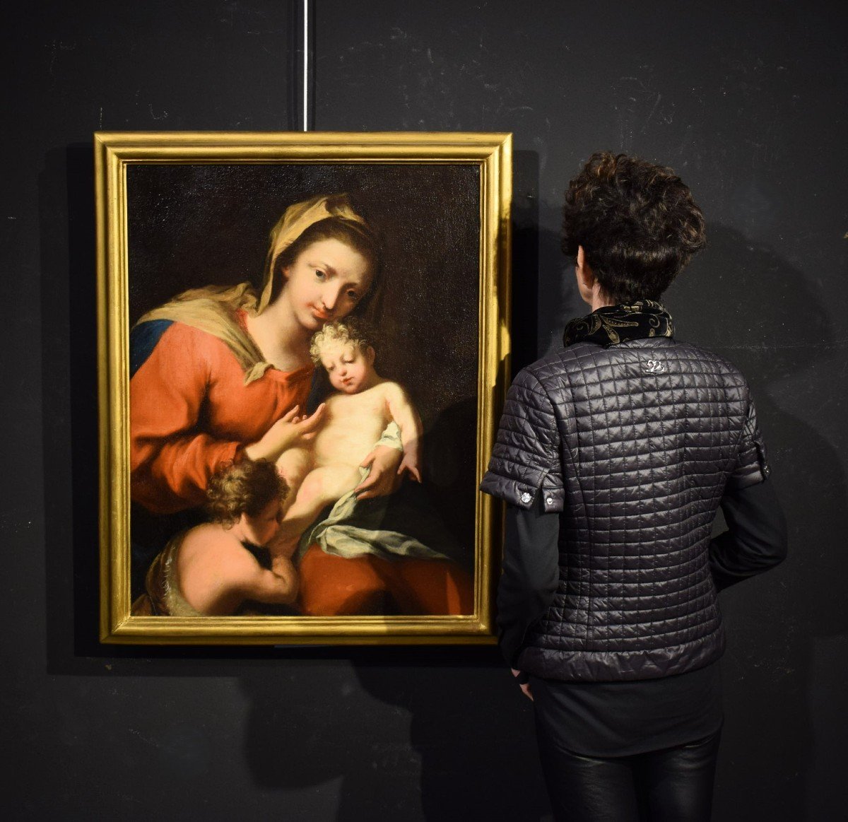 Vierge , The Child And The Little St. John Baptist - Jacopo Amigoni (napoli 1682- Madrid 1752) -photo-8