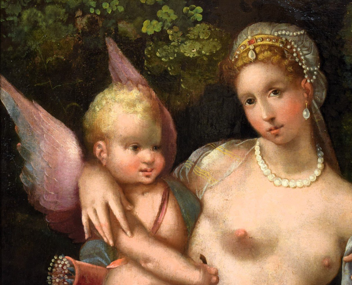 Venus And Cupid - Paolo Veronese's Entourage (verona 1528-venice 1588)-photo-2