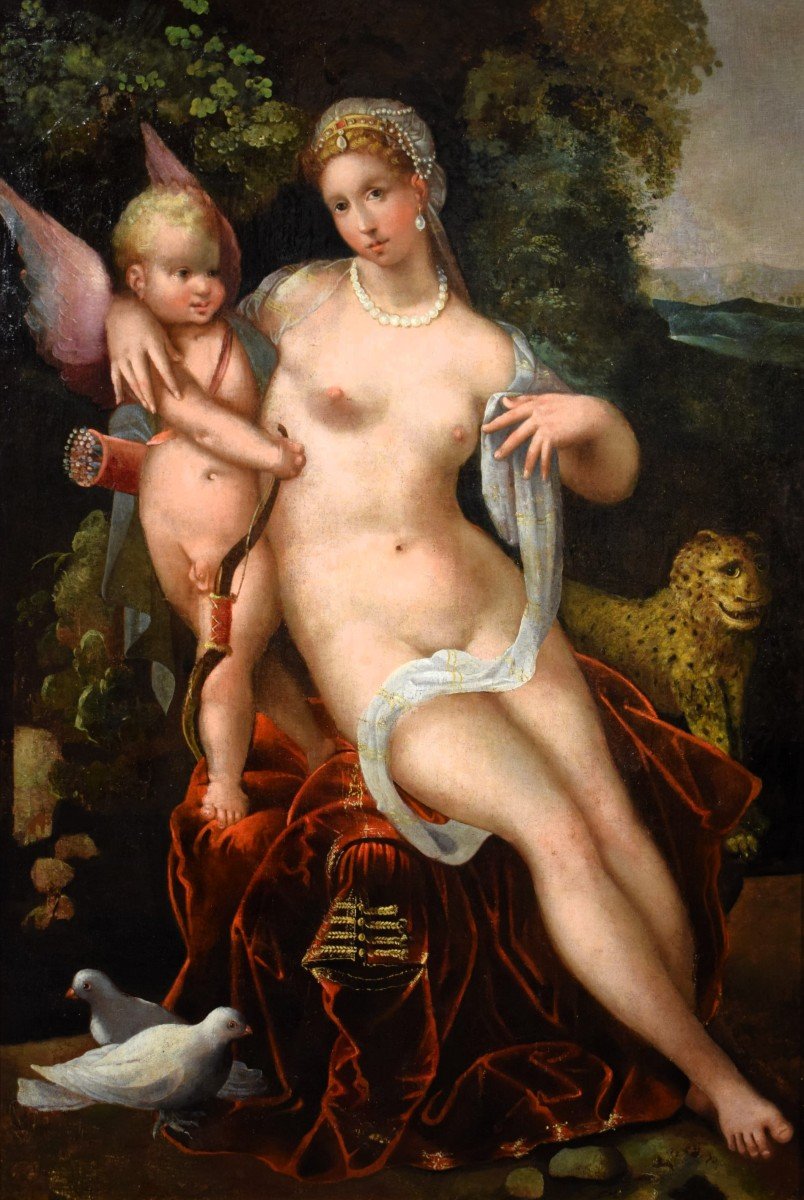Venus And Cupid - Paolo Veronese's Entourage (verona 1528-venice 1588)