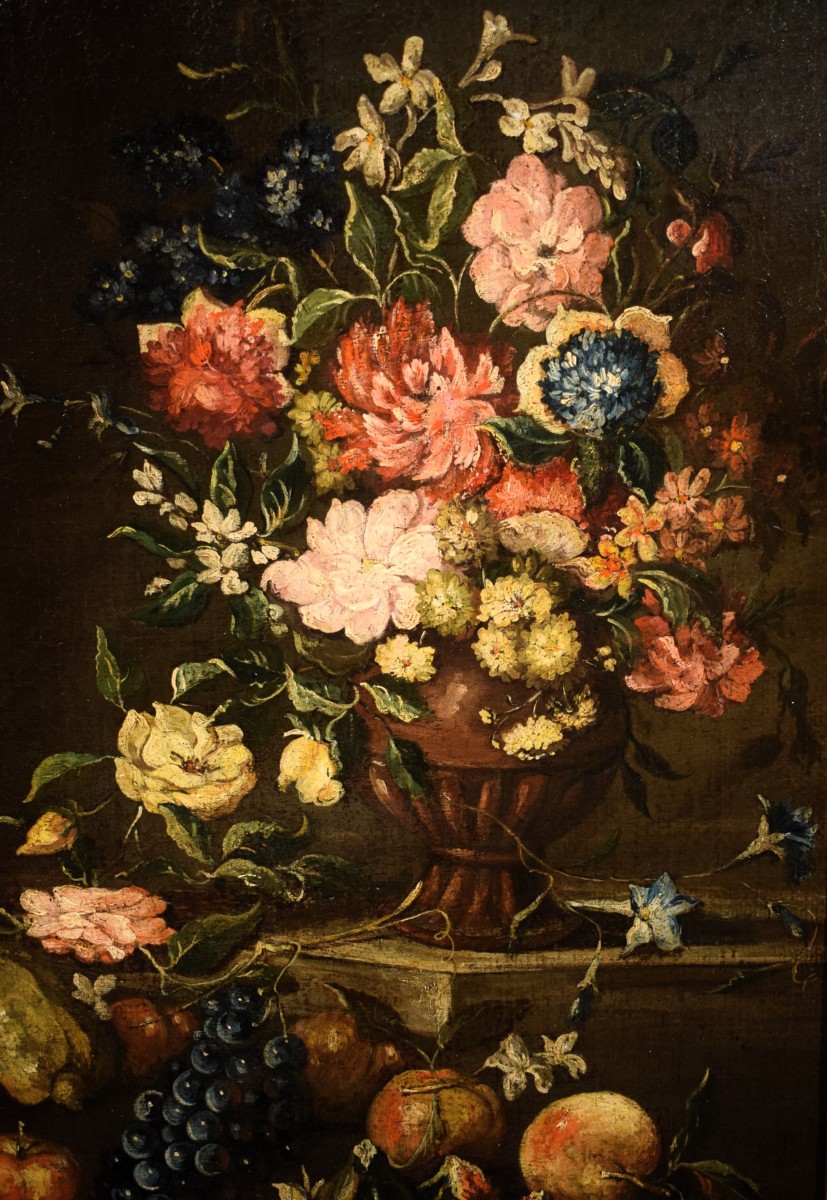 Nature morte de fleurs et de fruits - Margherita Caffi (1647- 1710)-photo-2