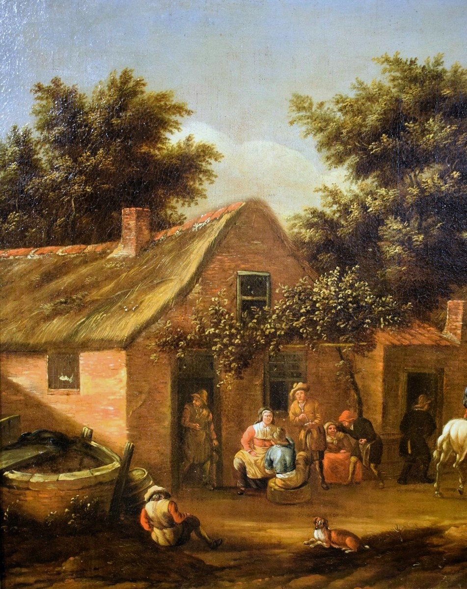La cour de la taverne - David Teniers le Jeune (Anvers 1610 – Bruxelles 1690)-photo-2