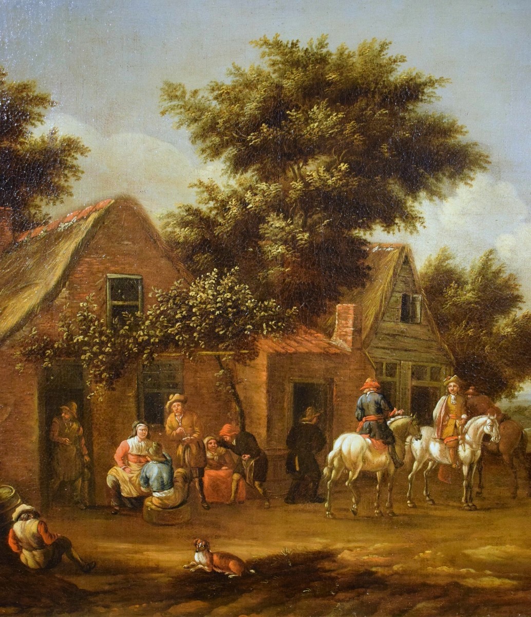 La cour de la taverne - David Teniers le Jeune (Anvers 1610 – Bruxelles 1690)-photo-3
