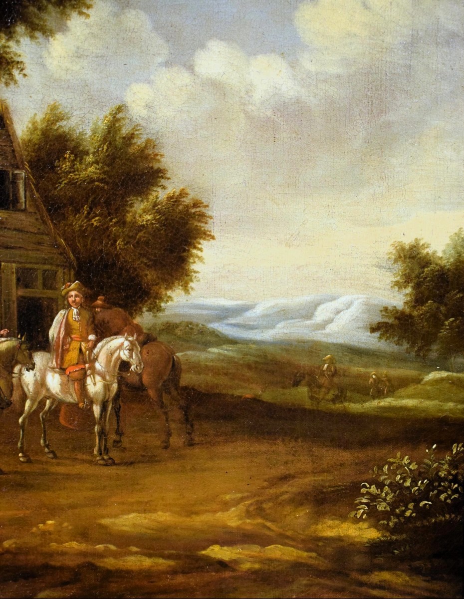 La cour de la taverne - David Teniers le Jeune (Anvers 1610 – Bruxelles 1690)-photo-4