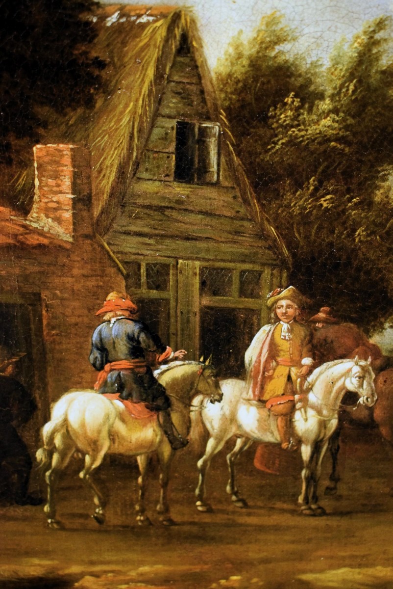 La cour de la taverne - David Teniers le Jeune (Anvers 1610 – Bruxelles 1690)-photo-3