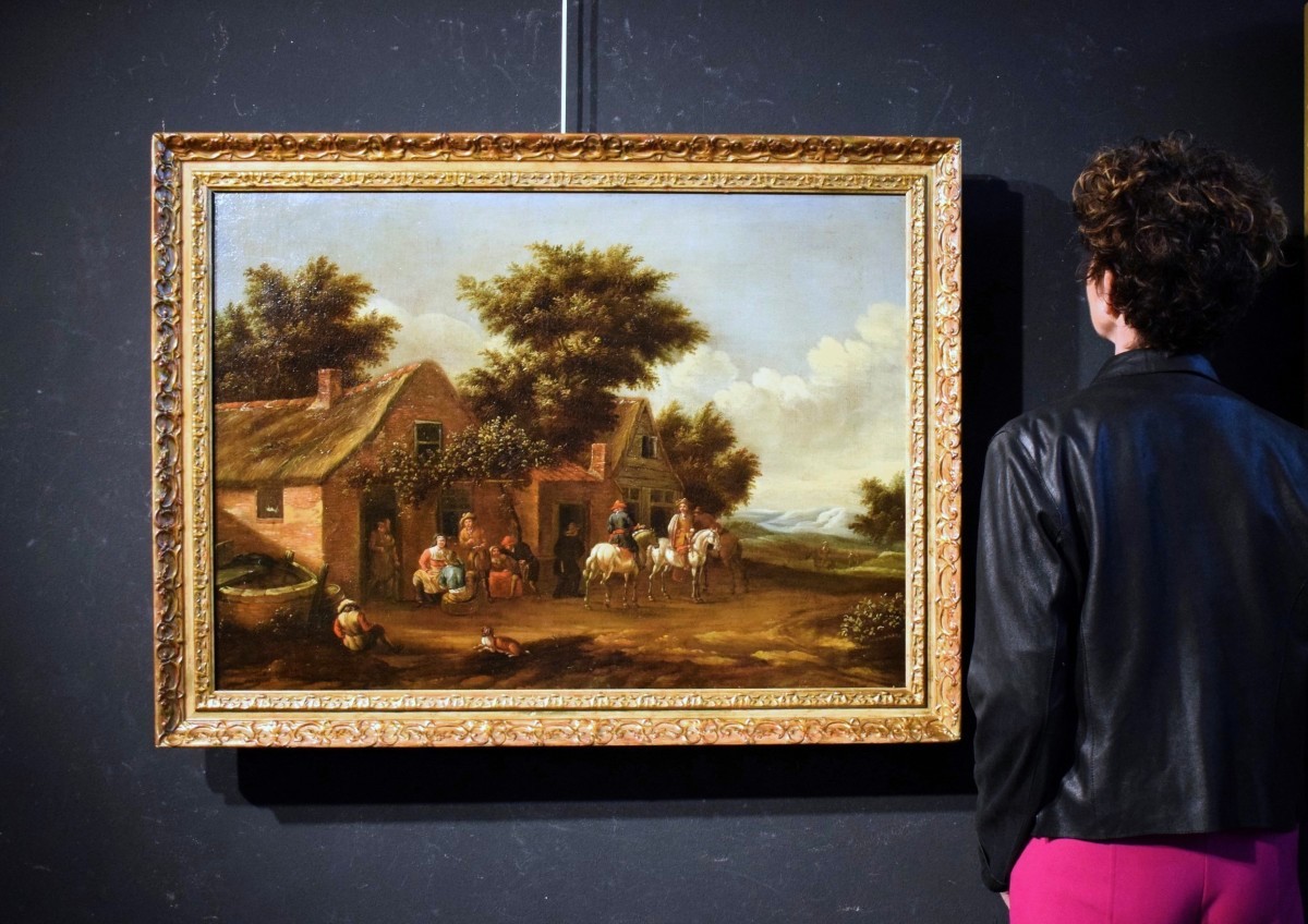 La cour de la taverne - David Teniers le Jeune (Anvers 1610 – Bruxelles 1690)-photo-8