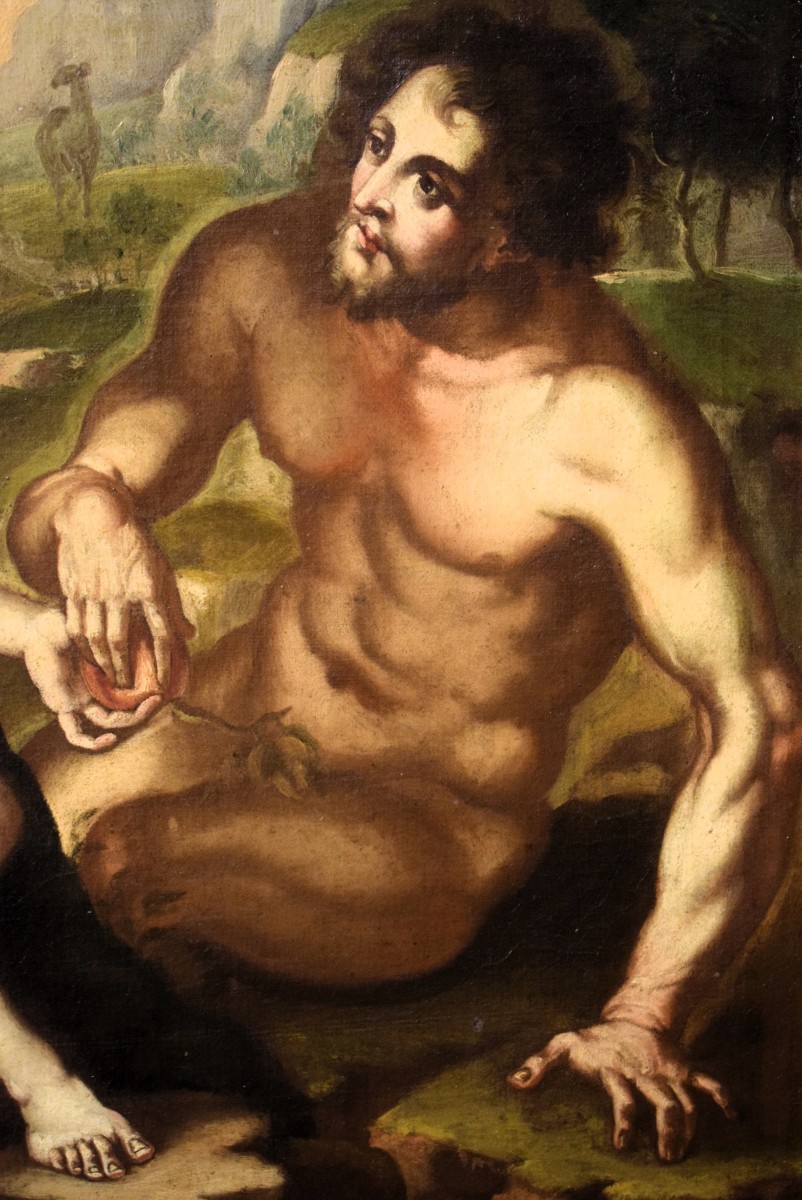 Adam And Eve  - Flemish Master  - 17th Century-photo-3