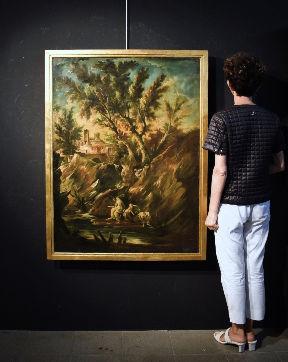 Paysage Fantastique -  Alessandro Magnasco (Gênes 1667 - 1749) attribué-photo-8