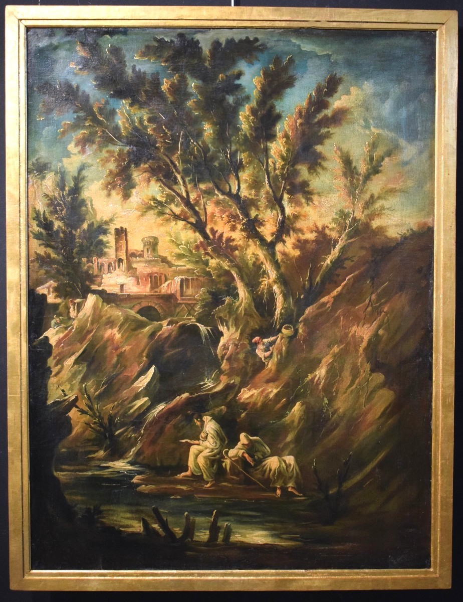 Paysage Fantastique -  Alessandro Magnasco (Gênes 1667 - 1749) attribué