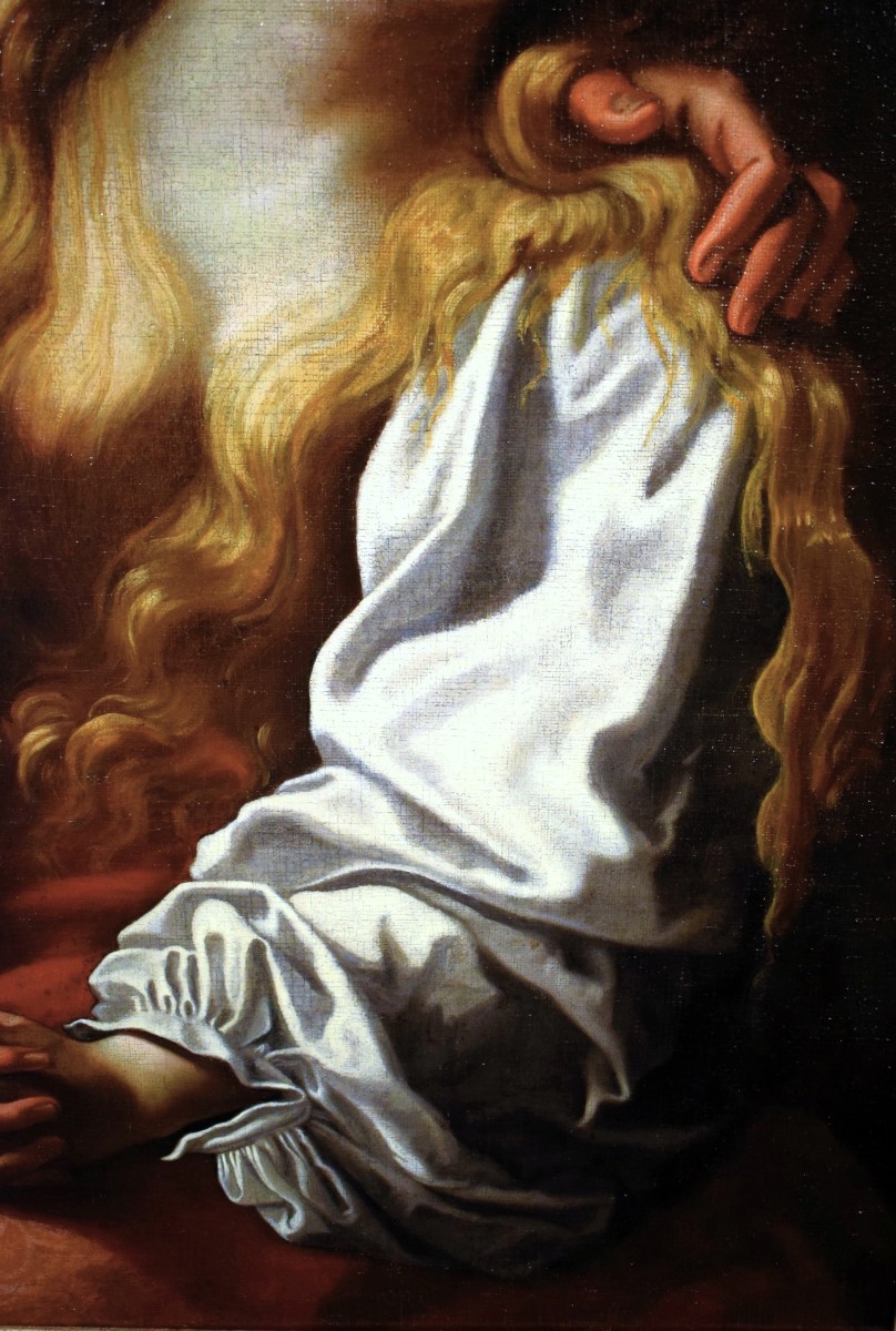 Le Repentir de Marie-Madeleine - Abraham Janssens II  (Anvers 1616 - 1649)-photo-4