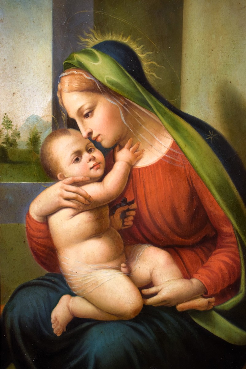 Vierge à l'Enfant (Vierge de Tendresse) -  Maître émilien﻿ du XVIIIe siècle-photo-2