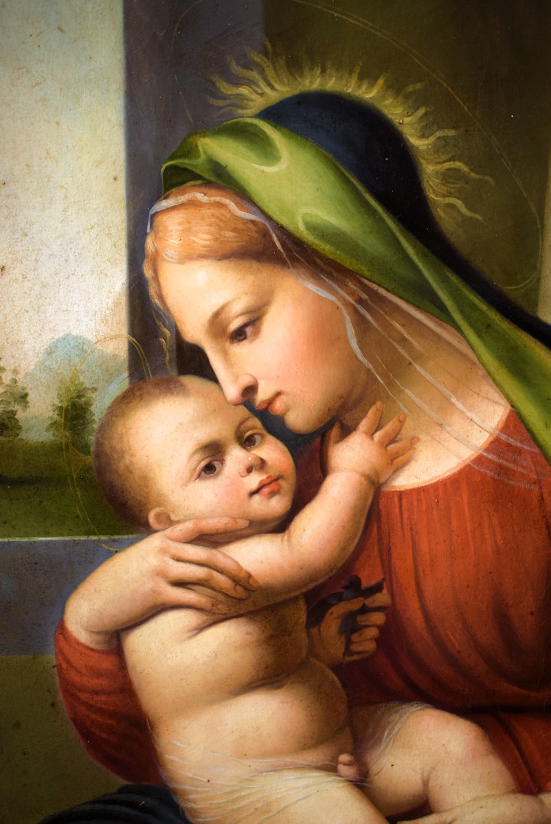 Vierge à l'Enfant (Vierge de Tendresse) -  Maître émilien﻿ du XVIIIe siècle-photo-3