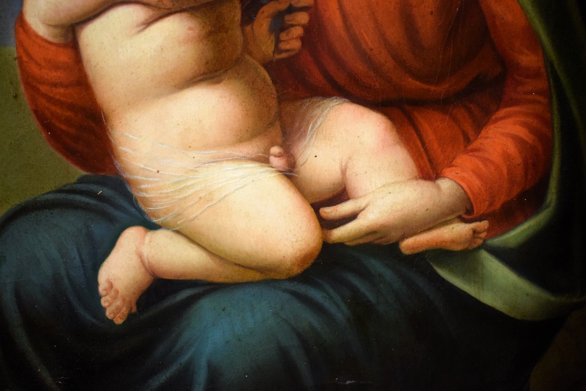 Vierge à l'Enfant (Vierge de Tendresse) -  Maître émilien﻿ du XVIIIe siècle-photo-4